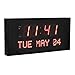 Dynamic Living Oversized 16-inch X 7.5-inch Digital Led Calendar Wall Clock