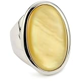 ELLE Jewelry Yellow Mother Of Pearl Oval Sterl