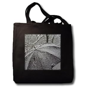 Kike Calvo New York - Man Protecting Himself From The Snow Under A Black Umbrella - Tote Bags