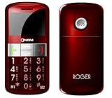 NGM Roger GSM DualBand Großtasten-Handy (5,5 cm (2,2 Zoll) Mono-Display, 5 Megapixels Kamera, SOS Notruftaste, FM-Radio) rot