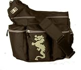 Diaper Dude Black with a Dragon Designer Diaper Bag