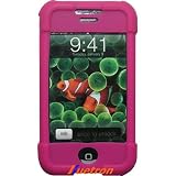 PREMIUM THICK SILICONE SKIN CASE WITH HANDSFREE HOLDER FOR APPLE IPHONE / HOT PINK