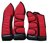 Full Length Set of Four Horse Shipping Boots Red