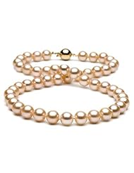 18 9-10mm Peach/Pink Freshwater Necklace<br>~ Presidential Grade ~