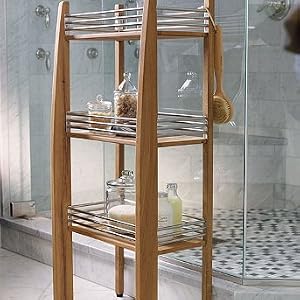 Three-tier Teak Shower Shelf - Frontgate