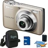 Nikon COOLPIX L24 14 MP Digital Camera with 3.6x NIKKOR Optical Zoom Lens a ....