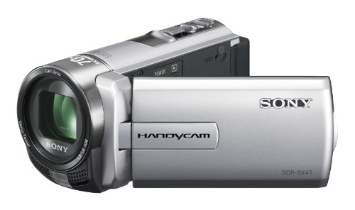 Sony DCR-SX45ES SD Camcorder (60-fach opt. Zoom, 7,6 cm (3 Zoll) Display, bildstabilisiert) silber