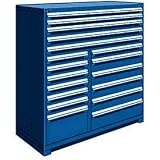 18 Drawer Full Height 60W Multi-Drawer Cabinet - Avalanche Blue
