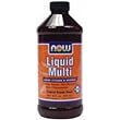 NOW Foods Liquid Multi Vitamin and Mineral Orange Iron Free with Xylitol 16-Ounce