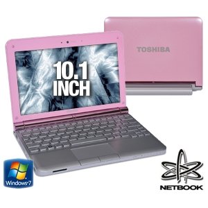 Toshiba Mini NB205-N325PK 10.1-Inch Posh Pink Netbook - 9 Hours of Battery Life (Windows 7 Starter)