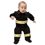 Baby Fire Fighter Romper Costume in Black