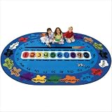 Bilingual Paint By Numero Carpet Oval 5'5 x 7'8