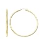 Duragold 14k Yellow Gold Round Hoop Earrings, (1.38" Diameter)