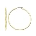Duragold 14k Yellow Gold Round Hoop Earrings, (1.38" Diameter)