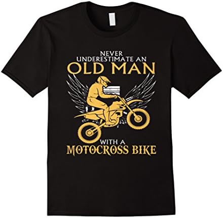 Men's Never underestimate an old man with a Motocross Bike 3XL Black