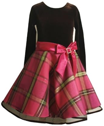 Bonnie Jean Girls 7-16 Stretch Velvet Bodice To Drop Waist Taffeta Skirt