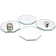 4 Octagon Mirrors Displays Jewelry Showcases Counters 3"