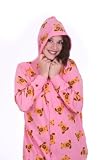 Adult onesie pyjamas - Cute babygrow romper design is teddy bears on pink - Sleepsuit, Allinone pyjamas or Loungewear in sizes XPetite-Large