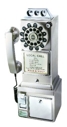 1950s Diner Style Wall Mounted Telephone - Chrome