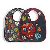 Sugar Booger Baby Waterproof Mini Bib Gift Set of 2. Dia de los Muertos Feeding Collection. ORE Originals.