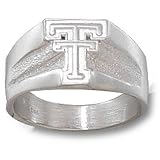 Texas Tech University New Bevel TT Rg Sz 7 Pendant (Silver)