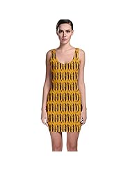 Stretchy Vintage Feathers Polyester/Spandex Bodycon Dress 