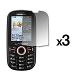 3 Pack of Premium Reusable LCD Screen Protectors for Samsung Intensity U450 ....