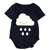（ワボーズ） Waboatsベビー夏のかわいいパンダ雲のデザイン半袖チュールロンパース カバーオール ベビーロンパース ベビーカバーオール B 90