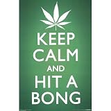 (24x36) Keep Calm and Hit a Bong Pot Marijuana Art Poster Print