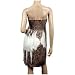 White Smocked Bodice Floral Print Babydoll Plus size Mini Dress image 4