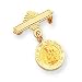 14k Reversible Queen of the Holy Scapular/Sacred Heart Medal Pin