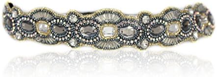 Fashion Headband, Rhinestone Headband, Gypsy, Bohemian, Rhinestones Adjustable Stretch Band for Wedding, Prom, Bridesmaid