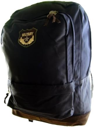 Renegade Backpack for Men or Women (Durable Canvas Backpacks with Elegant Leather Bottom, Multi-compartment; High Quality Durable Zippers; with Highly Visible Hazard Protective Cover That Waterproofs Your Bag and Makes You Visible to Traffic).