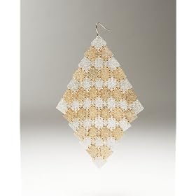 bebe Interlocking Diamond Chandelier Earring
