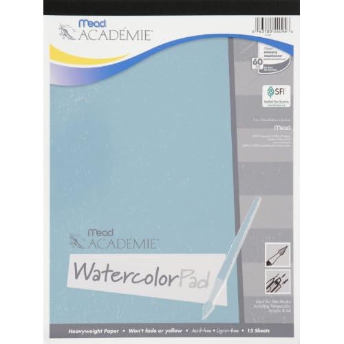 Academie Watercolor Pad, 9 x 12 Inches 15 Sheets