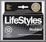 LifeStyles Studded Premium Lubricated Latex Condoms - 12 Pack