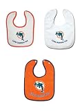 Miami Dolphins 3 Pack Snap Bib Set