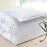 IMAGE OF Polka Dot Cotton Goose Down Pillow in White Size: Queen, Firm Density: Firm