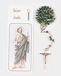 Bookmark Rosary - Saint Jude - Bookmark and Full 14" Rosary - Exclusively from the Studios of Cromo NB (Milano, Italy)