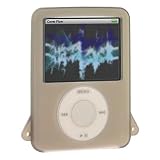 Apple iPod Nano 4GB 8GB 3rd Generation Accessory Kit - Smoke Silicone Skin Case + Adjustable Sports Armband + Premium Reusable LCD Screen Protector with Lint Cleaning Cloth By Ikross