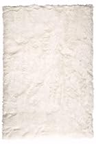 Faux Sheepskin Area Rug, 8'X11', WHITE