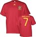 David Villa #7 Spain Soccer adidas Red 2010 World Cup Name and Number T-Shirt