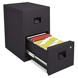 SentrySafe Fire-Safe 2-Drawer Insulated Vertical File, Black