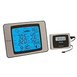 New Taylor T. Weather Station W/Atomic Clock & Forecast Function Blue Backlight Weather Trend Icons