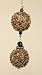 Chocolate Shop Gold Balls Rolled in Glitter Christmas Ornament 5"