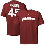 Majestic Philadelphia Phillies #45 Tug McGraw Maroon Cooperstown Player T-shirt (XX-Large)