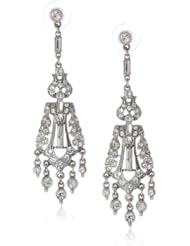 Ben-Amun Jewelry Crystal Deco Chandelier Earrings