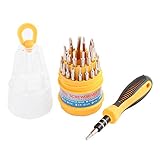 uxcell 1 in 1 スクリュードライバーセット プラスチック 金属材質 ノンスリップハンドル