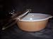 Fire King Peach Lustre Casserole Dish 1 1/2 Quart Mid 1940s