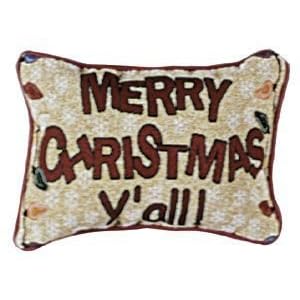 Merry Christmas Y'all! Tapestry Toss Pillow Set Of Two